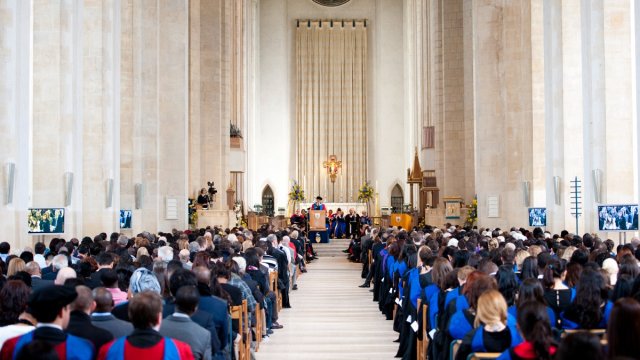 Graduation ceremony at the cathedral 