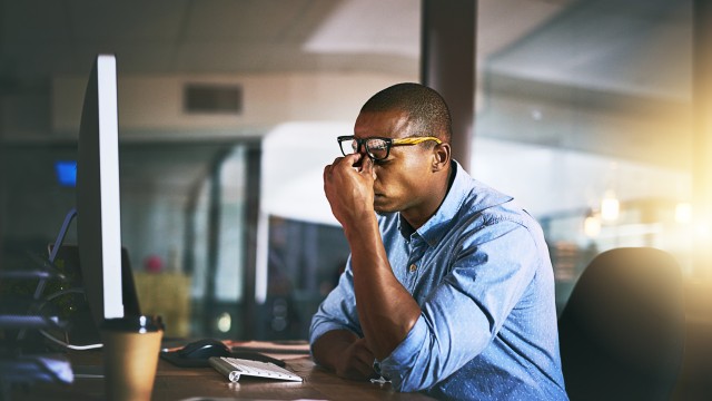 Stressed worker