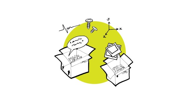 object based media example graphic: objects packaged