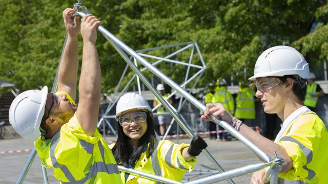 Department of Civil Engineering students outside