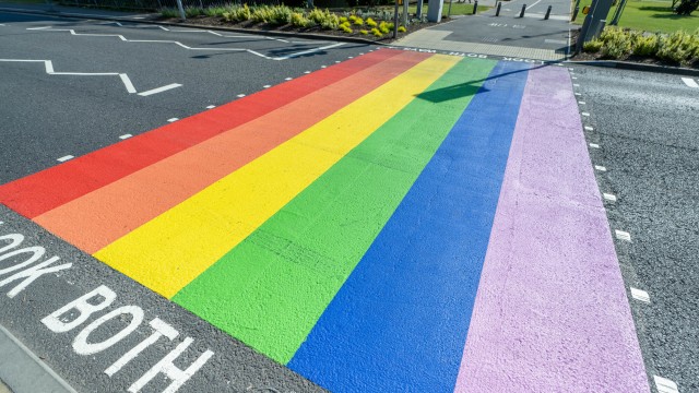 Rainbow zebra crossing
