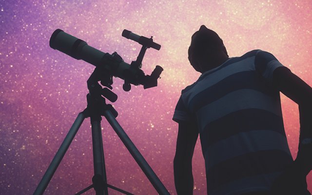 Man with a telescope