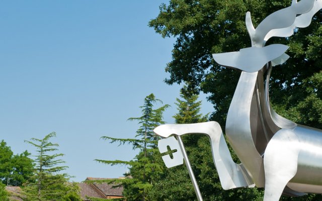 Stag statue on Stag Hill