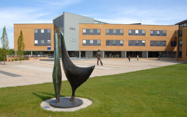 Sculpture outside surrey business school