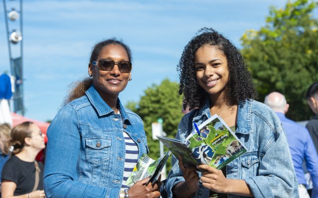 Two women at an open day