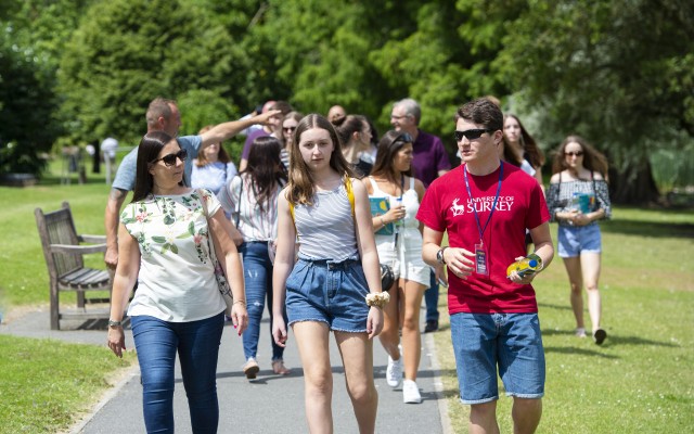 Students or a tour at the open day