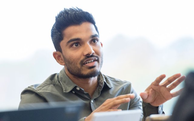 MBA student in class