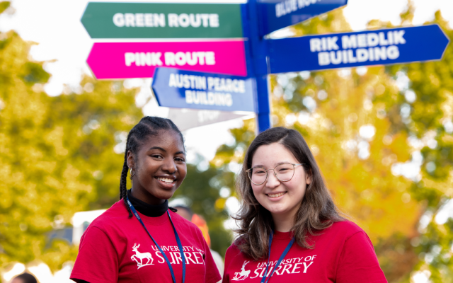 Student helpers working an open day