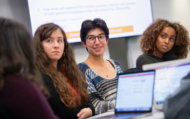 A group of psychology students listen to a lecture