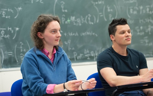Mathematics students in class