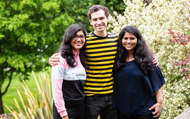 Postgraduate students smiling