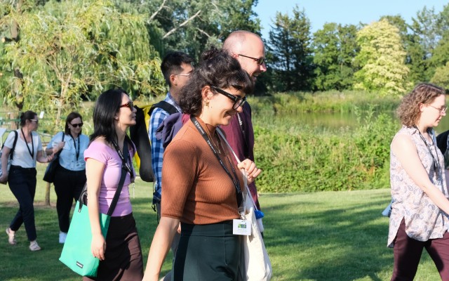 IAPS 2026 attendees on a tour of Surrey's Stag Hill campus.