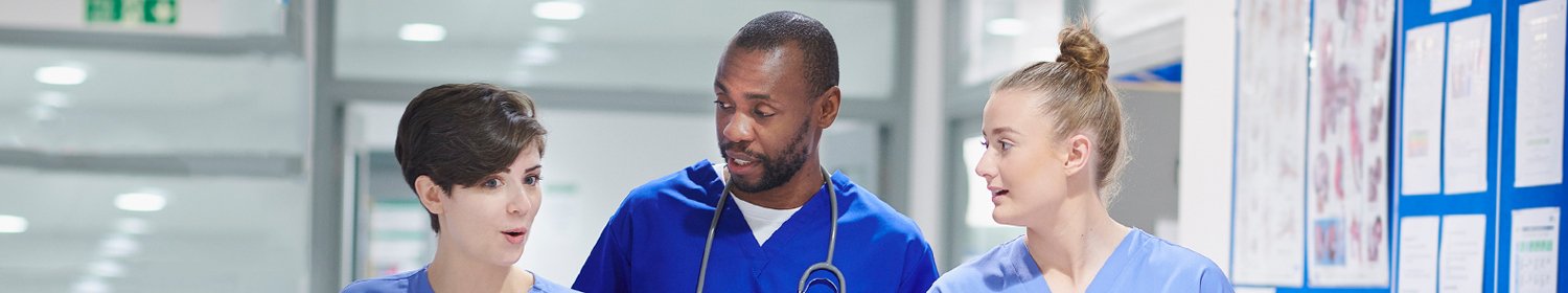 Healthcare professionals in a hospital