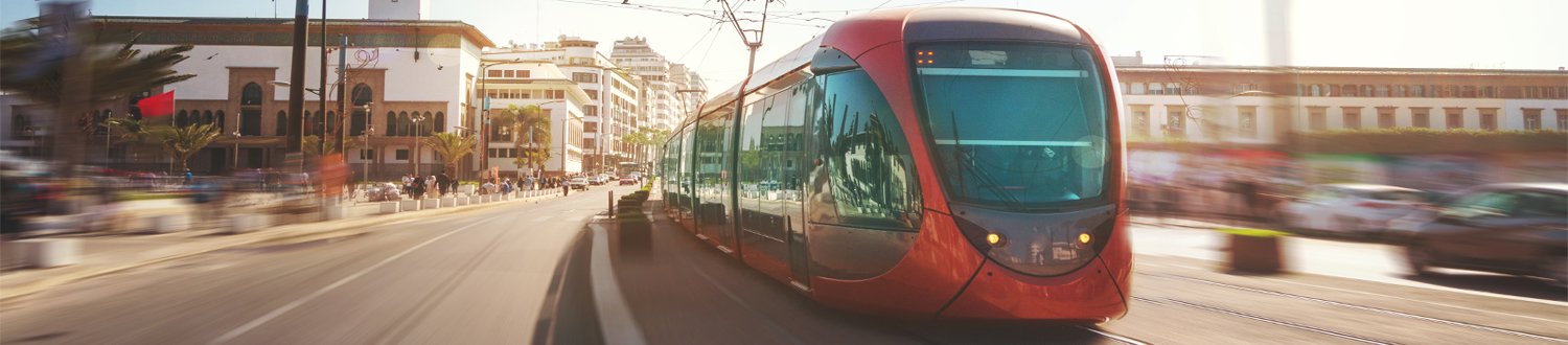 tram in a city