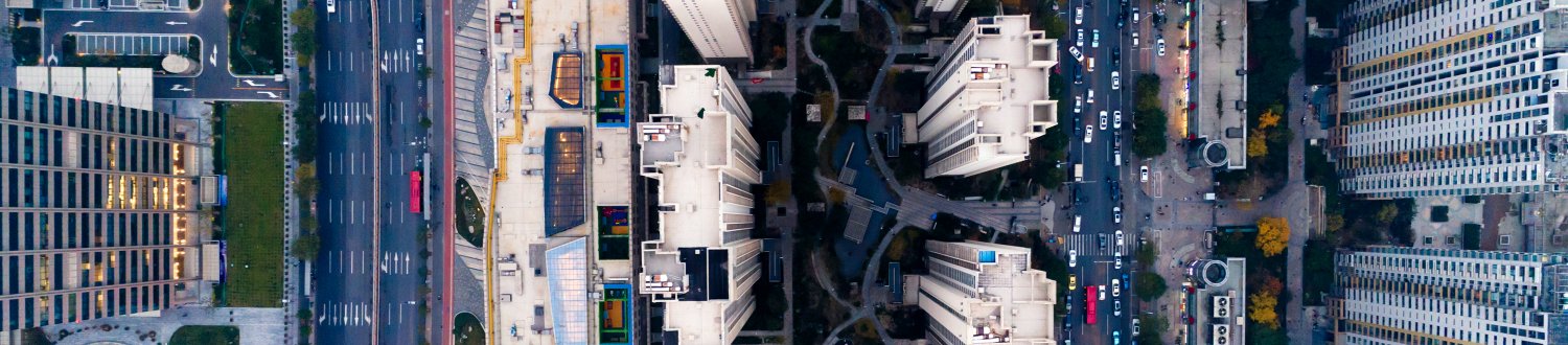 Aerial view of city