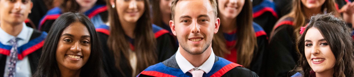 Graduates at a graduation ceremony