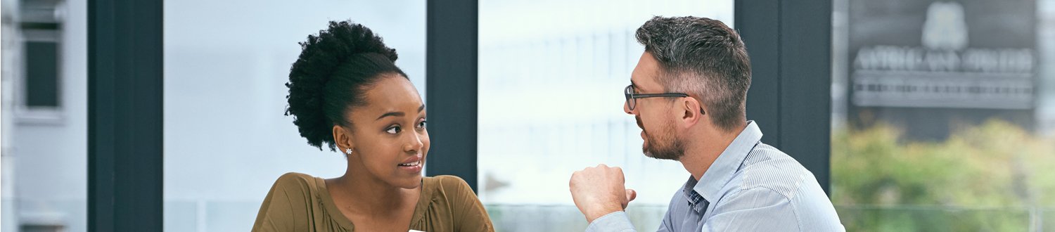 Two people having a conversation