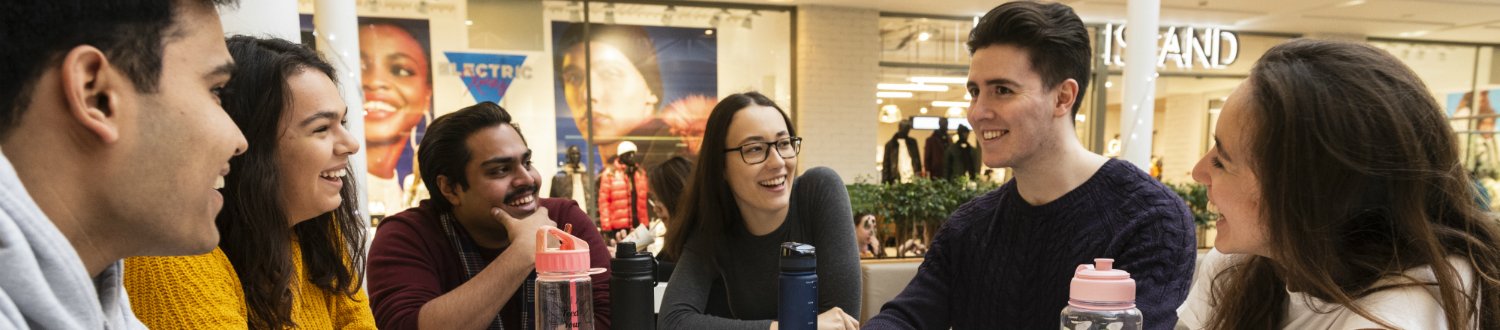 a group of students talking