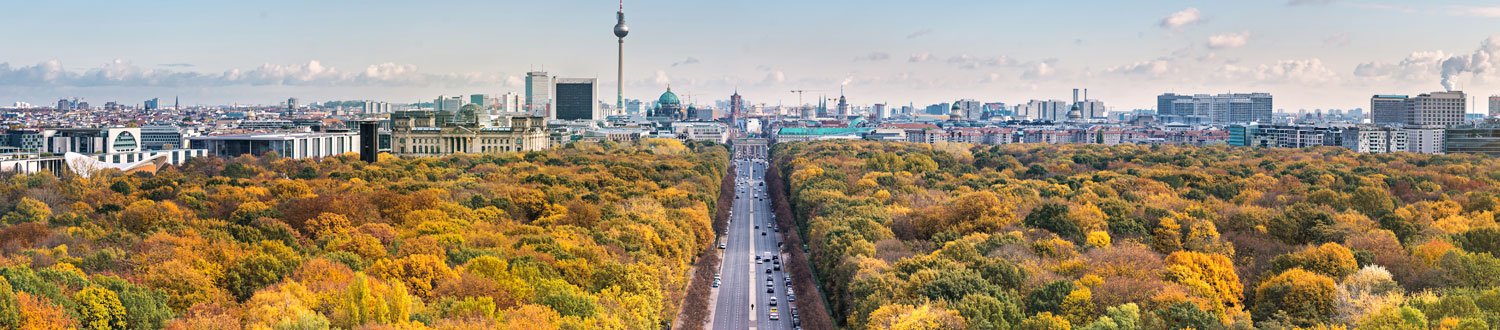 Berlin skyline in autumn