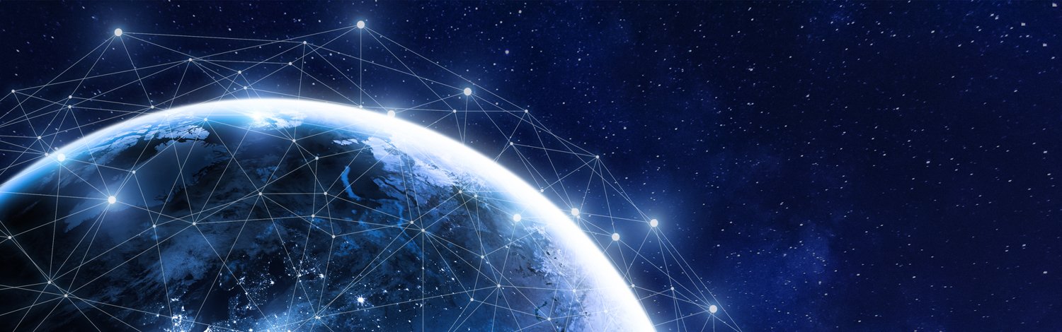 The world with white highlights spotted around