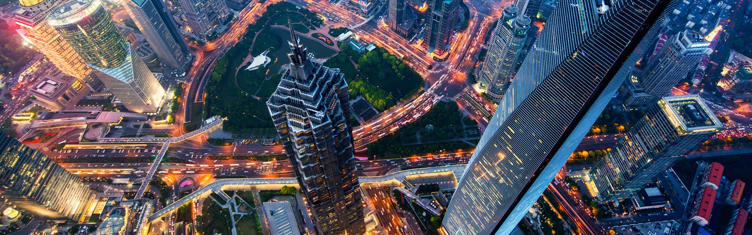 Shanghai skyline at night