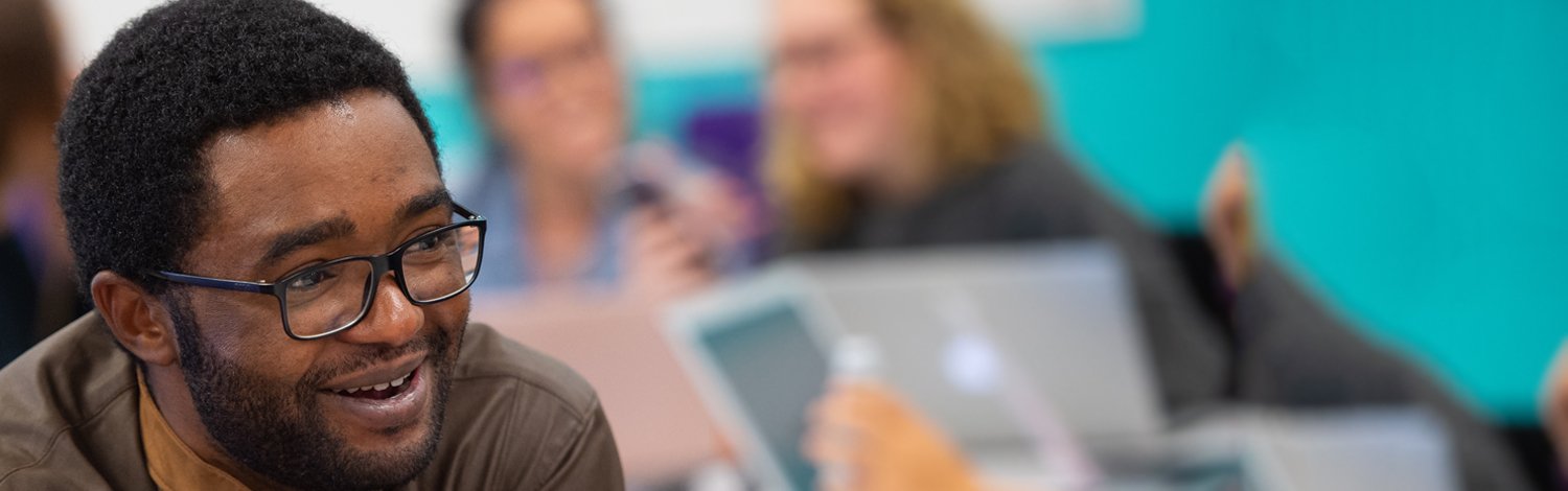 Man in a lecture