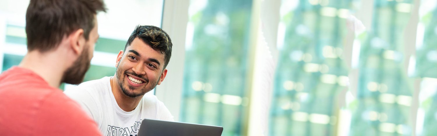 Postgraduates sat in a study session