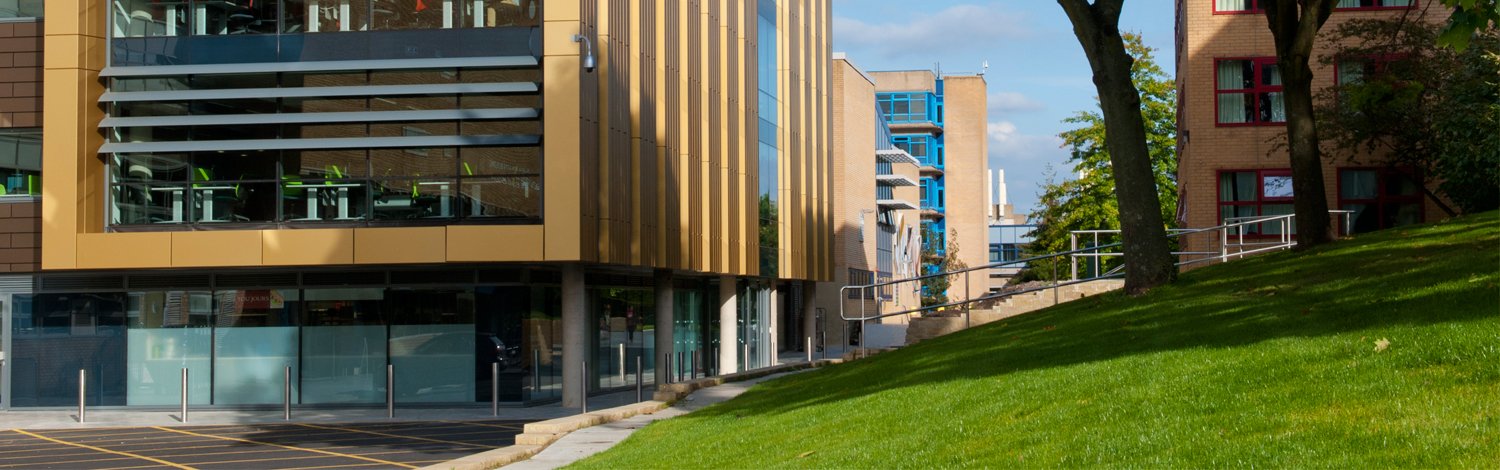 Front of library building