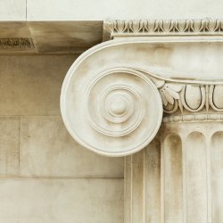 Column on outside of building