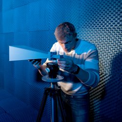 Student using CVSSP equipment