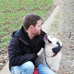 Yendle Barwise with his dog