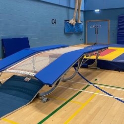 Double Mini Trampoline setup