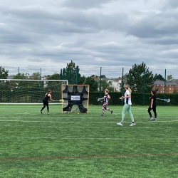 Lacrosse using their new equipment