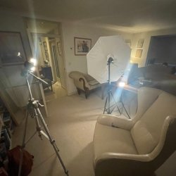 Small photography studio set up