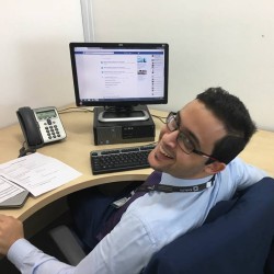 Zaid in the office