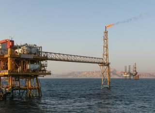 Oil rig in the ocean