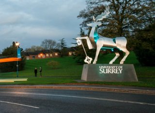 Zooming light beams on the University of Surrey campus