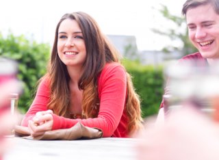 Students smiling