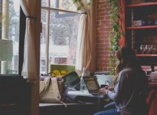 Student on laptop