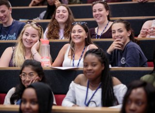 students in lecture theatre