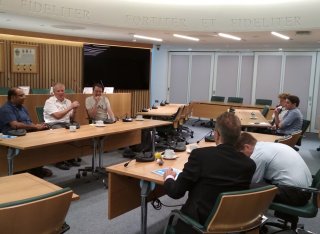 Group photo from a meeting at Guildford Borough Council