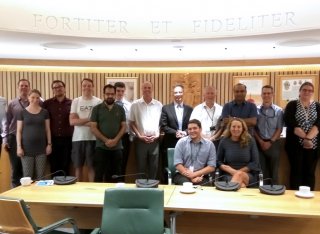 Group photo from a meeting at Guildford Borough Council