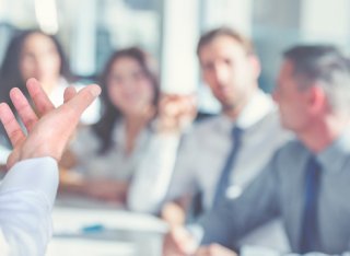 Man giving a presentation