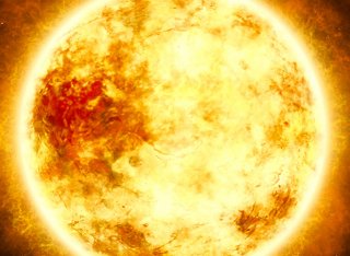 Close up of the sun
