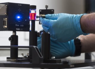 Person using a laser