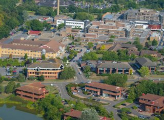 Surrey Research Park aerial shot