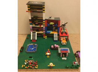 Lego build of a house and garden