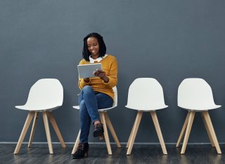 Female readying a book 
