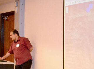 Speaker at event