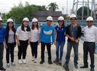 Project team at the sewage treatment plant in Manila, Philippines